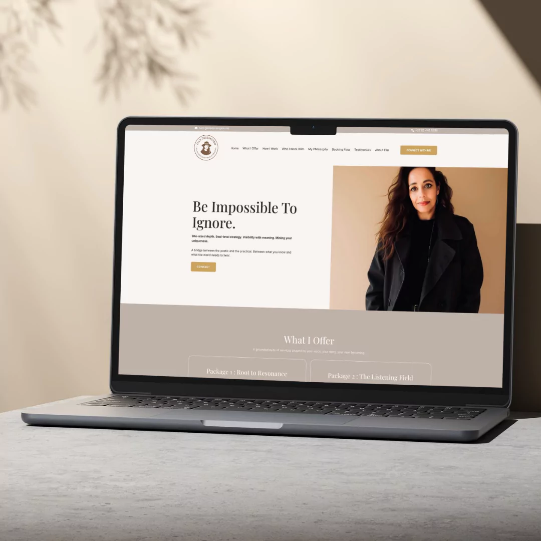 leading web designer in boksburg, designed by Midnight Monkey for Ella